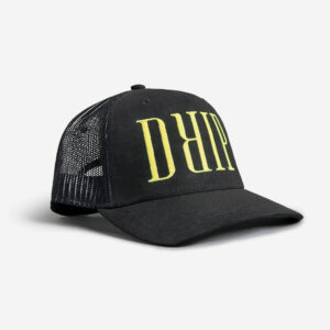 Yellow-on-black-snapback