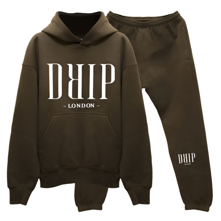 DRIP LDN Brown Tracksuit Set