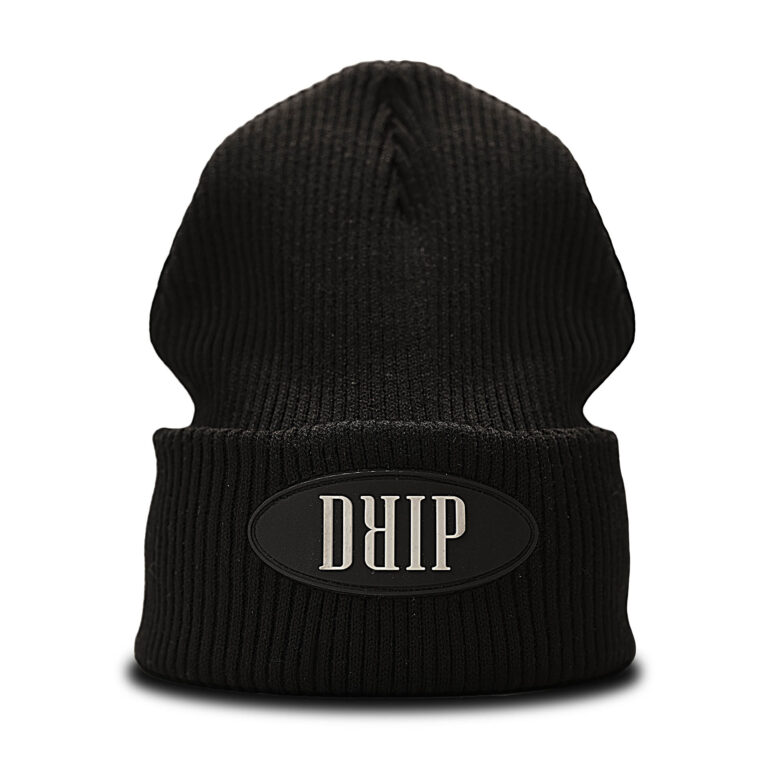 Black Knitted Beanie Hat